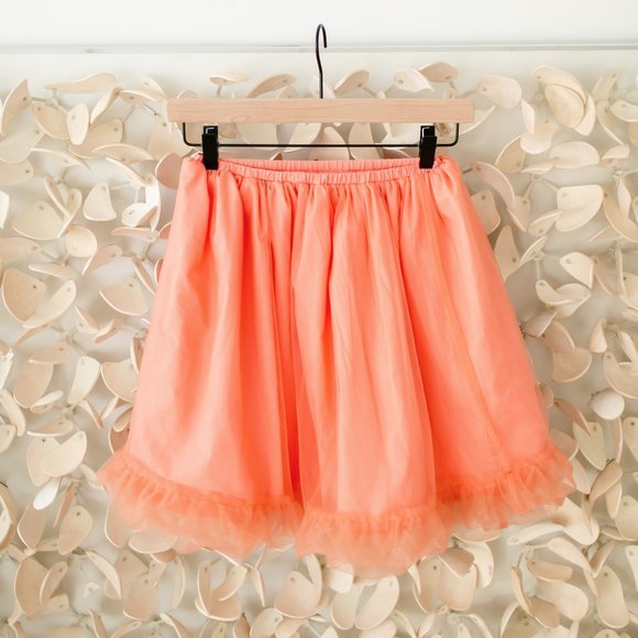 J Crew Crewcuts Peach Apricot Tulle Skirt Girls XL - Picture 4 of 6